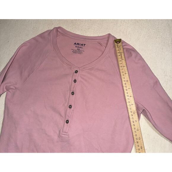 Ariat real women’s long sleeve Henley shirt - Picture 8 of 14